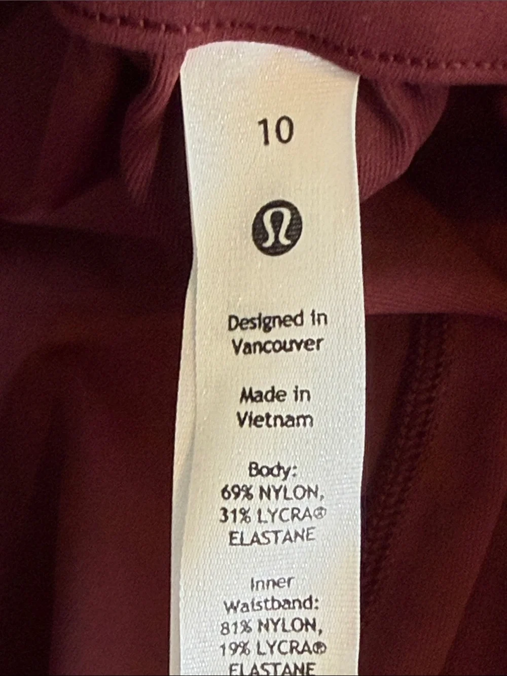 Lululemon Keep Moving Jogger Size 10 Merlot Red Relaxed Fit Pull-On Stretch EUC